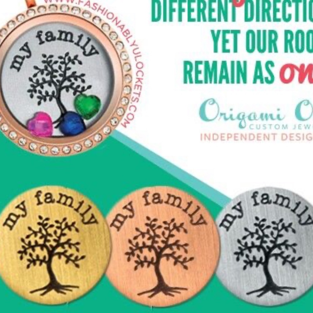 3/$15 🖤 Origami Owl 🖤 Gold My Family Tree Plate - Picture 4 of 6